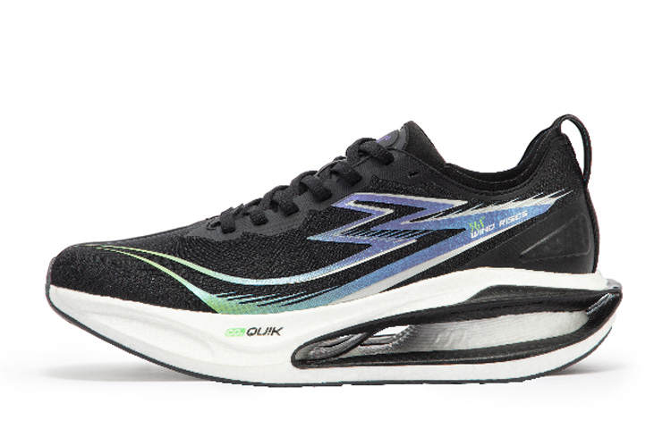 361° Cushioning Slip Resistant Abrasion Resistant Breathable Low top Sprint Running Shoes Men's Black Purple