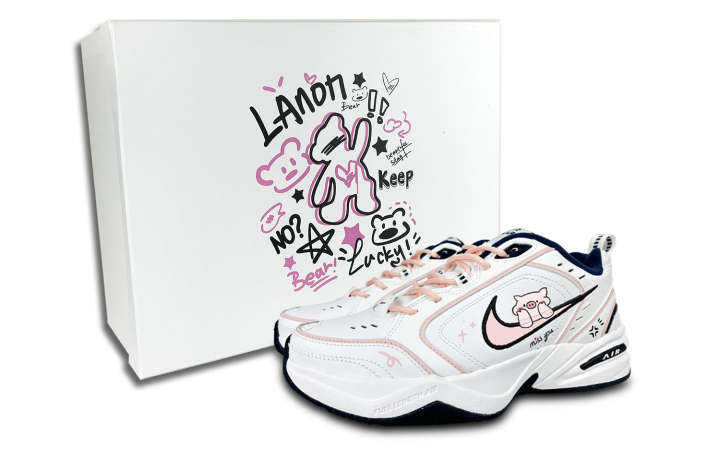 Nike Nike Air Monarch 4 Longing Thermal Coverage Low top Chunky Sneakers Unisex Pink White