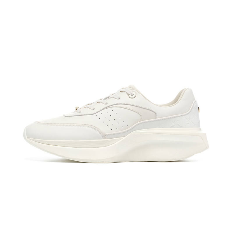 LI-NING 1990 LI NING 1990 Xunyu Cushioning Abrasion Resistant Cushioning, Wear Resistant Low top Running Shoes Women's Ecru