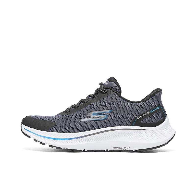 Skechers MEN'S GO Abrasion Resistant Breathable Low top Running Shoes Men's Gray Black