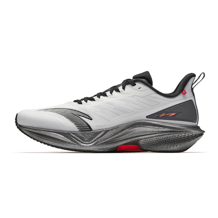 Anta MACH 5.0 Fabric Low top Running Shoes Men's Sand Grain Gray/Basic Black