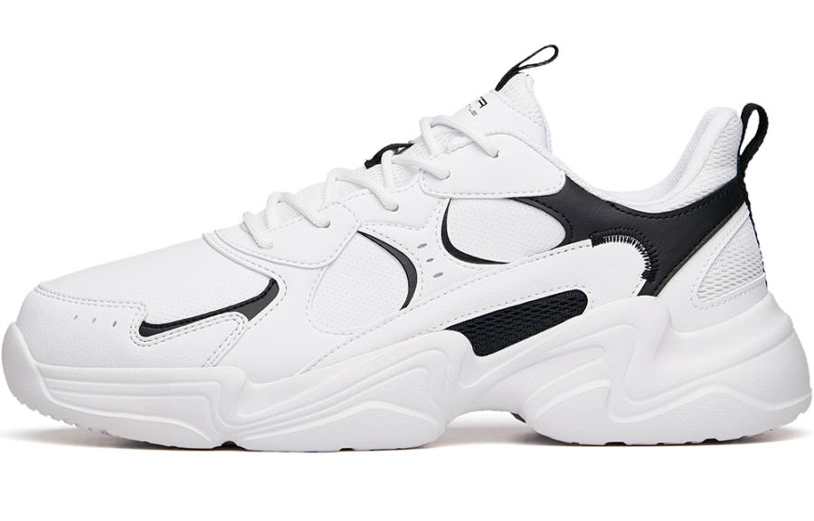 Anta Life Collection Leather Upper Textile, Synthetic Leather Slip Resistant Abrasion Resistant Low top Chunky Sneakers