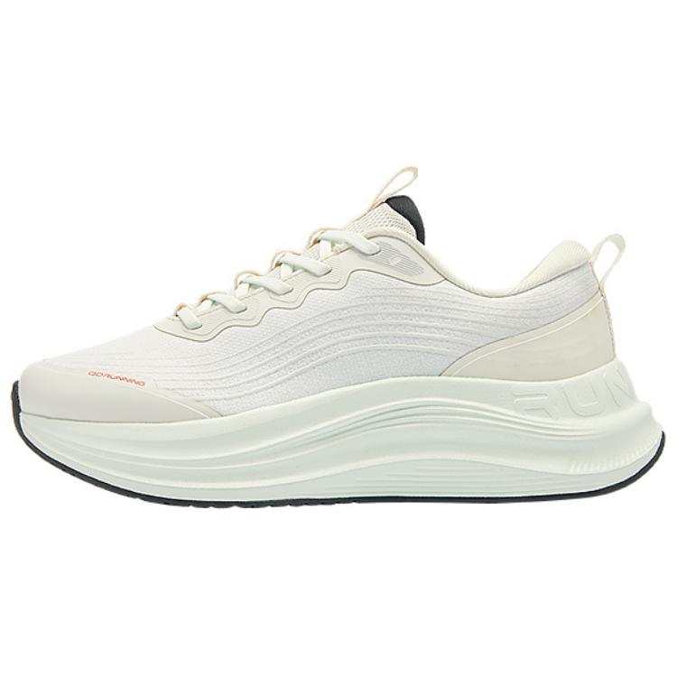 QIAODAN Wear resistant And Lightweight Low top Casual Running Shoes Women's Beige Green