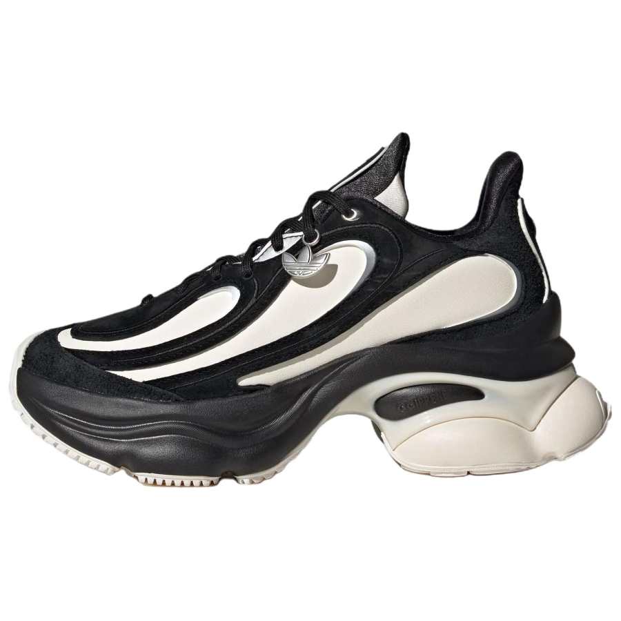 Adidas Originals Ozvenuz Synthetic Leather, Split Cow Leather, Leather Casual Shoes Women's Black White