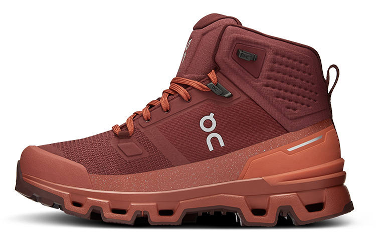 On Waterproof Cushioning Waterproof High top Outdoor Shoes Women's Russet