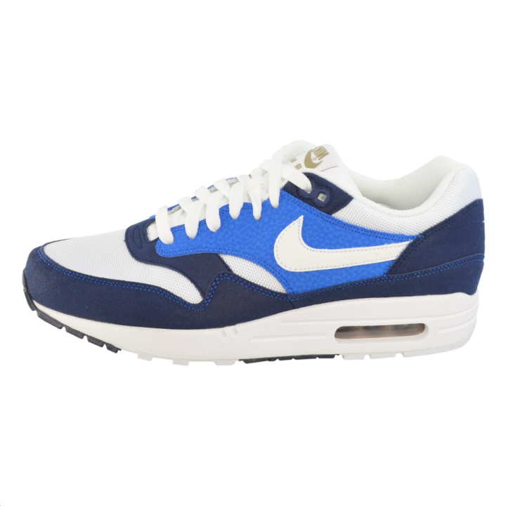 Nike Nike Air Max 1 Comfortable Low top Running Shoes Men's Blue White