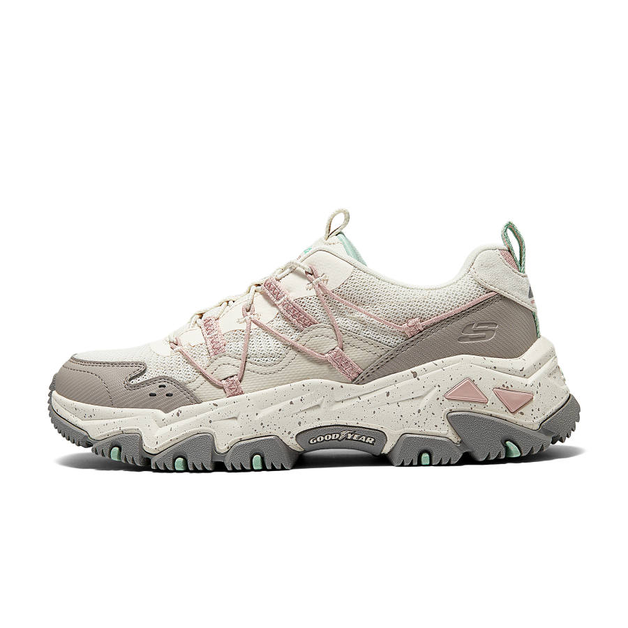 Skechers Abrasion Resistant Breathable Low top Outdoor Shoes Women's Gray White