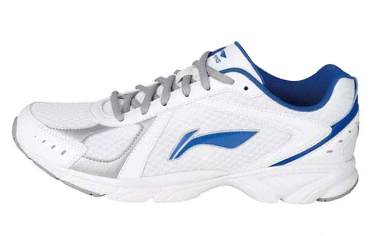 Li-Ning Li Ning Cushioning Breathable Abrasion Resistant Slip Resistant Low top Running Shoes Men's White Blue Gray