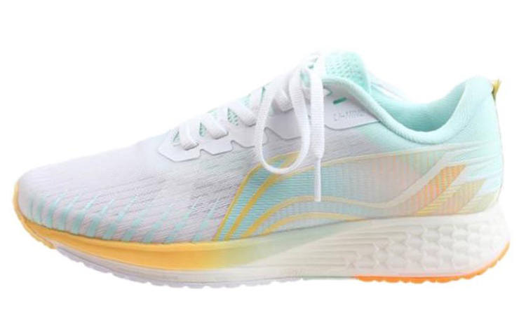 Li-Ning Li Ning Red Hare 4 Slip Resistant, Abrasion Resistant, Breathable Low top Running Shoes Women's White Blue Yellow