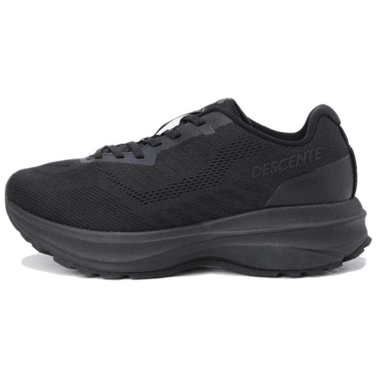 DESCENTE Slip Resistant Abrasion Resistant Slip Resistant Abrasion Resistant Low top Running Shoes Unisex Black