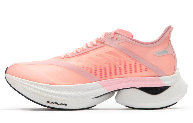 361° Speeding Fabric Cushioning Slip Resistant Abrasion Resistant Lightweight Rebound Low top Running Shoes Men's Pink