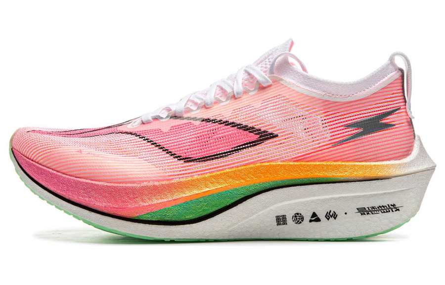 Li-Ning Li Ning Feidian 4 Elite Low top Li Ning BOOM Technology/POWERED By Marathon Training Race Running Shoes Unisex Pink