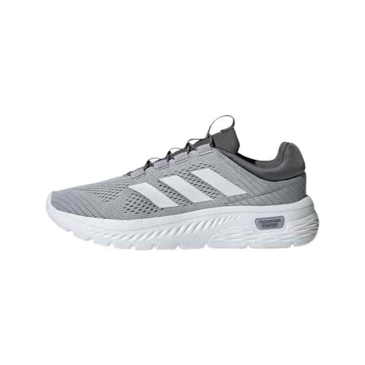 Adidas Adidas Cloudfoam Textile, Synthetic Leather Cushioning Low top Running Shoes Unisex Gray