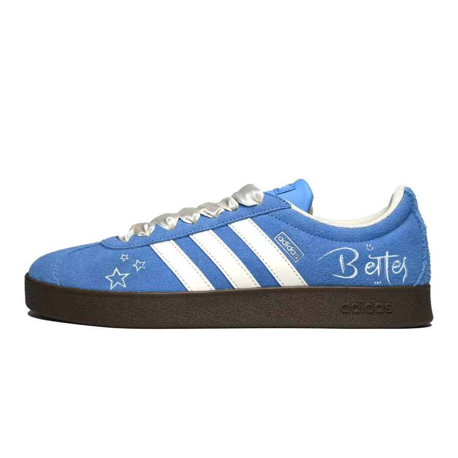 Adidas Adidas VL COURT 2.0 Slip Resistant Abrasion Resistant Low top Skateboard Shoes Unisex Blue