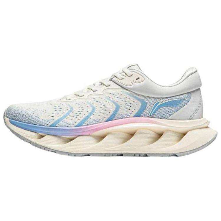 Li-Ning Li Ning Cushioning Abrasion Resistant Cushioning, Wear Resistant Low top Casual Running Shoes Men's White Blue