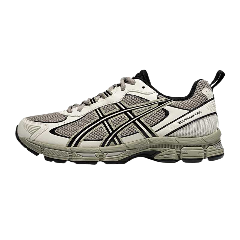 Asics Gel Exalt 2 Textile, Synthetic Leather Abrasion Resistant Low top Running Shoes Men's Gray Black