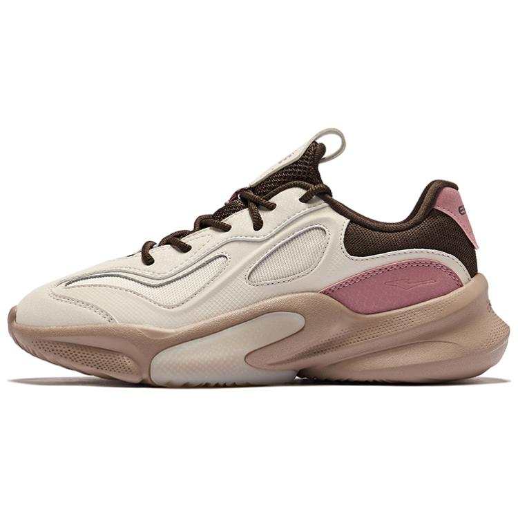 Erke Derivation 2V2 Slip Resistant Abrasion Resistant Low top Chunky Sneakers Women's Eggnog Gray Dark Sandalwood