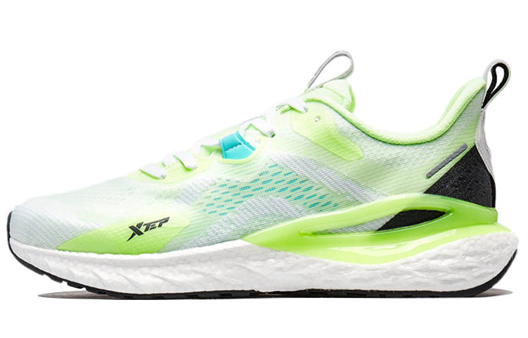 XTEP Dynamic Foam 1.0 Casual Cushioning Slip Resistant Abrasion Resistant Low top Running Shoes Men's White Green