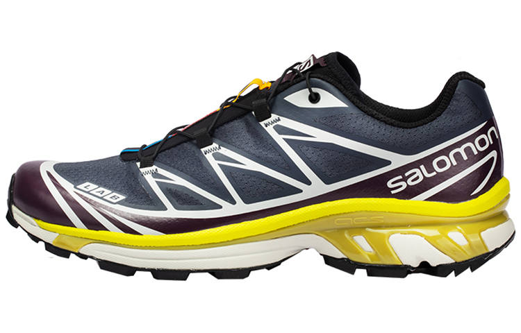 SALOMON XT 6 Textile, Leather Low top Running Shoes Unisex Ink Black