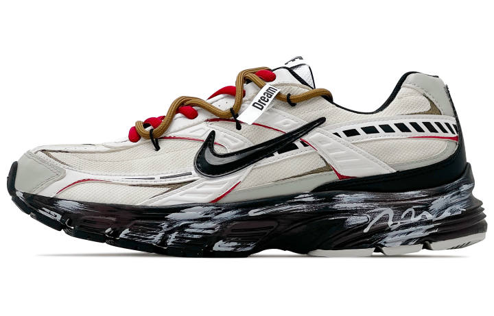 Nike Nike Initiator Low top Casual City Commuting Running Shoes Men's Black Beige Red