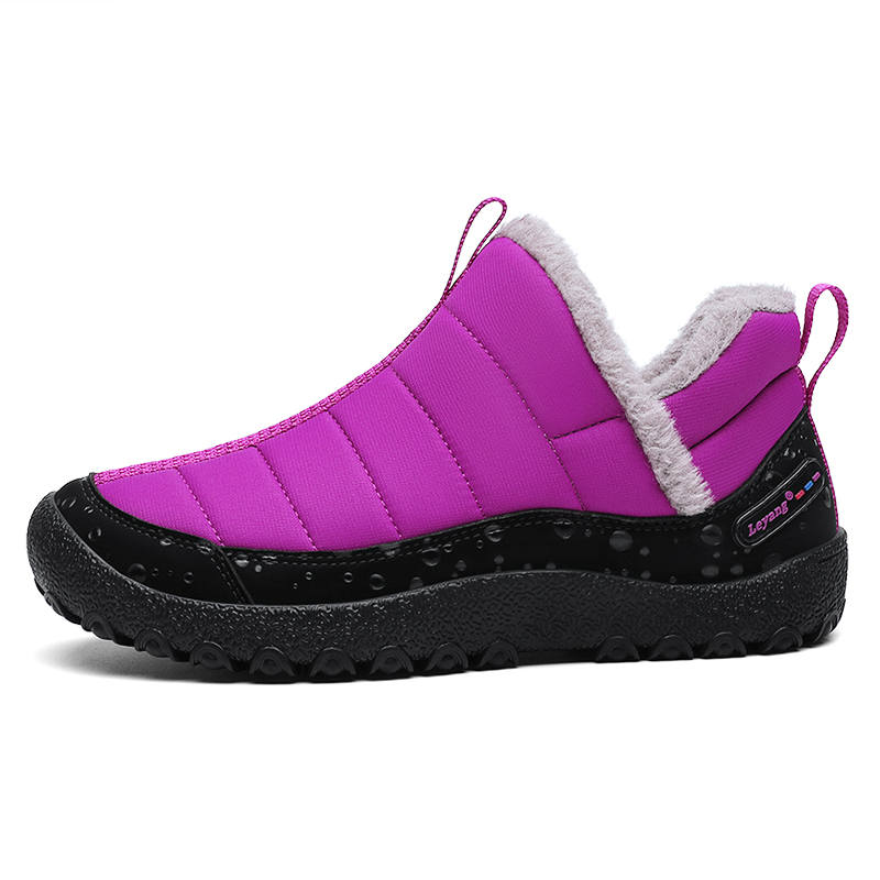 Leyang Slip Resistant Grip, Waterproof Height Increasing, Fleece Lined Thermal Low top Outdoor Shoes Women's