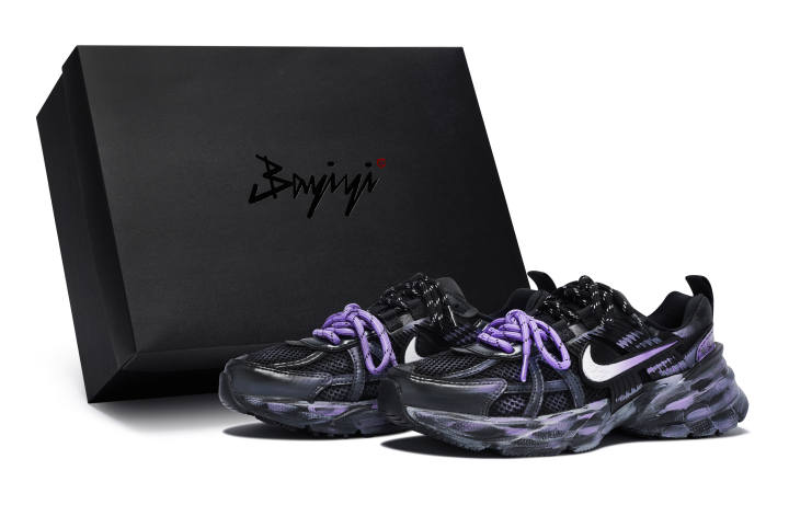 Nike Nike V2K Run Waterproof Low top Running Shoes Unisex Black Purple