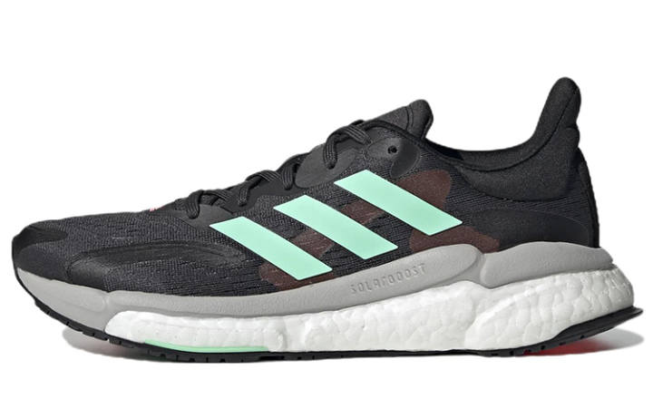 Adidas Adidas Solarboost 4 Abrasion Resistant Low top Running Shoes Women's Black Blue