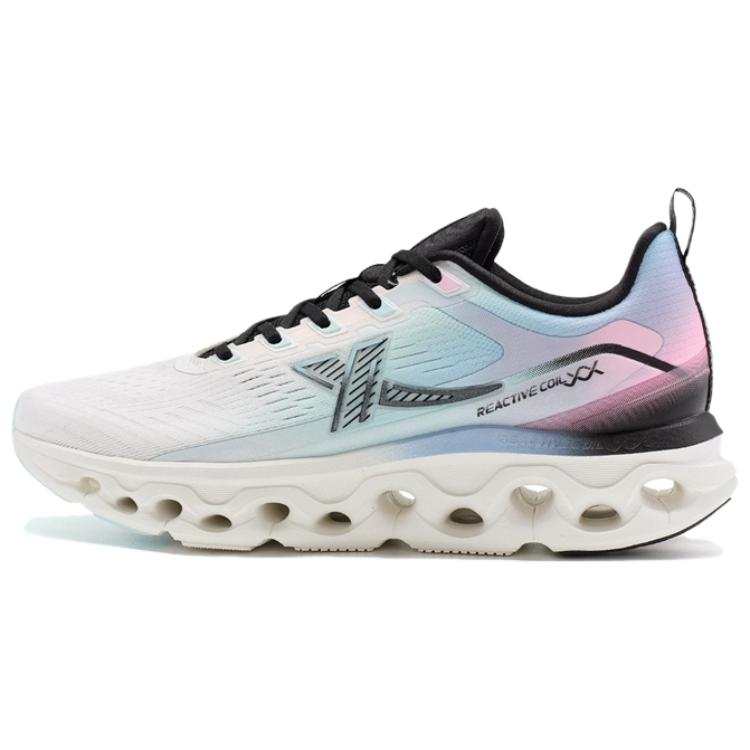 XTEP Fabric Abrasion Resistant Low top Running Shoes Women's White Blue Pink