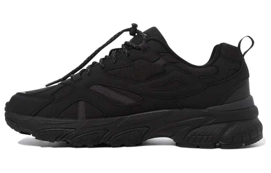 FILA Cushioning Breathable Cushioning Breathable Low top Running Shoes Unisex Black