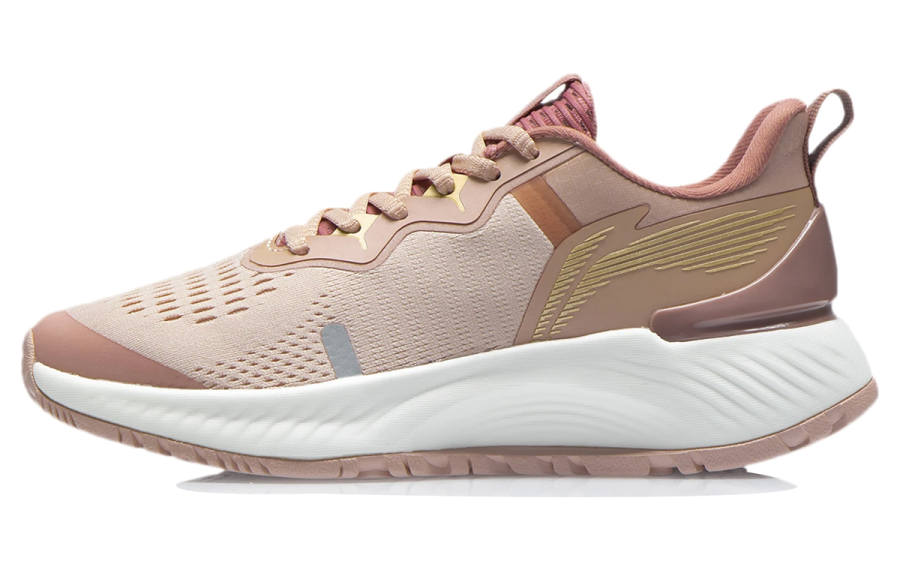 Li-Ning Li Ning YueYing Essential Reflective Cushioning Low top Running Shoes Women's Peach Orange Pink