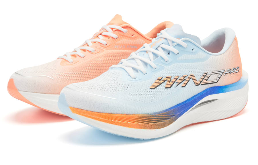 QIAODAN Strong Wind 3.0 PRO Low top TURBOHP Technology Casual Marathon Training Racing Running Shoes Men's Blue Orange