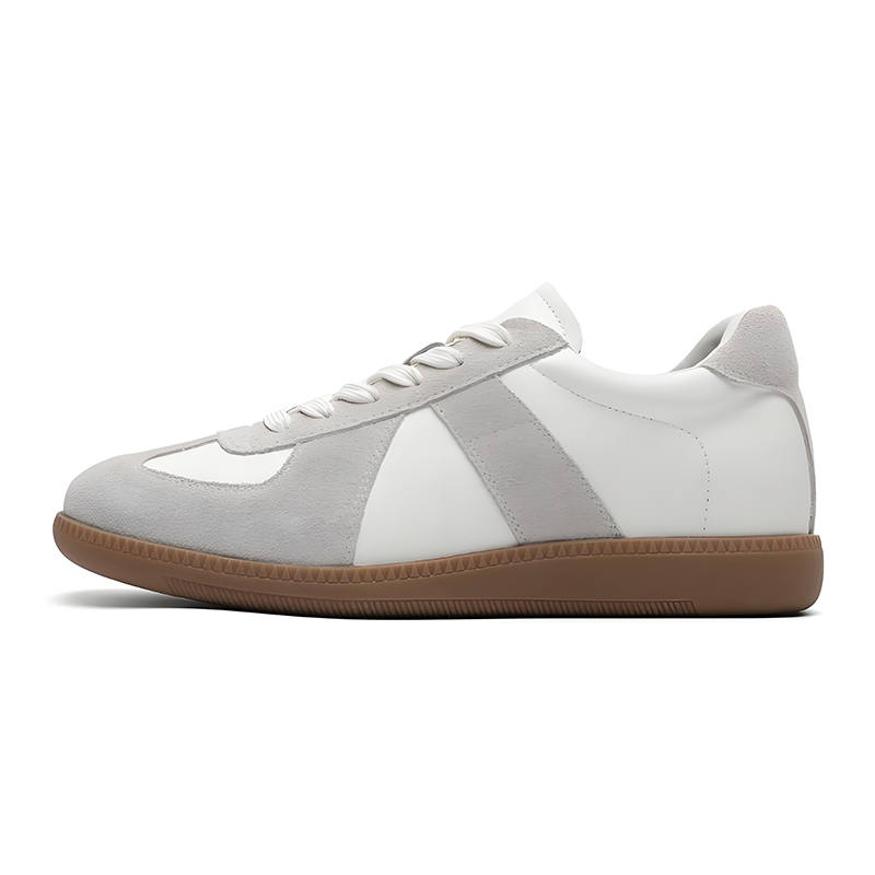 QUWOSI Invisible Height Increasing Collection Cow Split Leather German Army Trainers Unisex