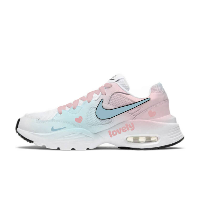 Nike Nike Air Max Fusion Abrasion Resistant Slip Resistant Low top Running Shoes Women's Pink Blue