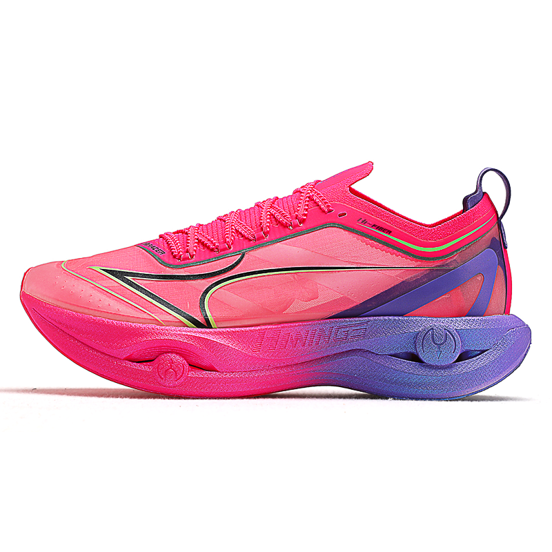 HEALTH Cushioning Lightweight Full Length Carbon Plate Long Distance Running Shoes Unisex Pink Purple