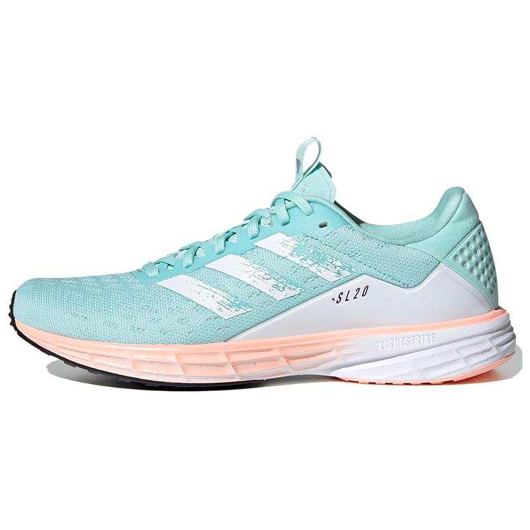 Adidas Adidas Sl20 Comfortable Mesh, Textile Breathable Low top Running Shoes Women's Green White Pink