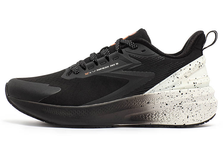 361° Rain Screen Low top Running Shoes Men's Obsidian Black/Fluorescent Red Orange