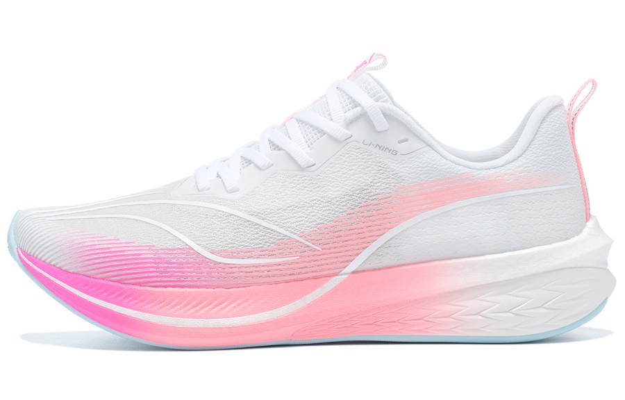 Li-Ning Li Ning Red Hare 6 Pro Comfortable Fabric Abrasion Resistant Breathable Low top Running Shoes Women's White Pink