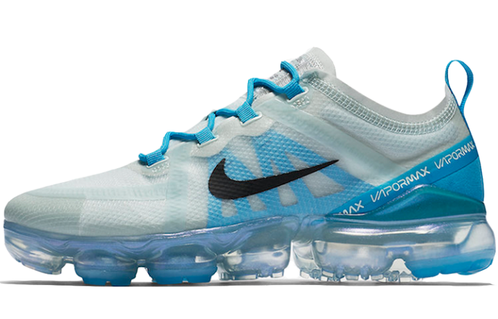 Nike Nike VaporMax 2019 Fabric Cushioning Support Cushioning Support Low top Air Cushion Running Shoes Women's Gray Blue