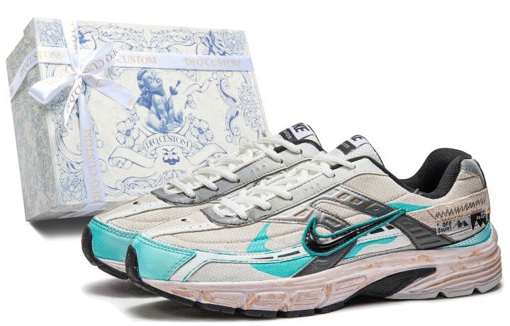 Nike Nike Initiator Slip Resistant Abrasion Resistant Low top Running Shoes Men's Gray Blue