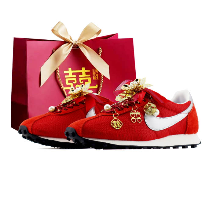 Nike Nike LD 1000 Mesh Abrasion Resistant Low top Casual Running Shoes Women's Red
