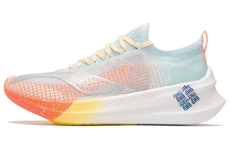 Li-Ning Li Ning Feidian 2 Elite Running Shoes Women's Low Top Aqua Blue/Standard White/Orange/Yellow