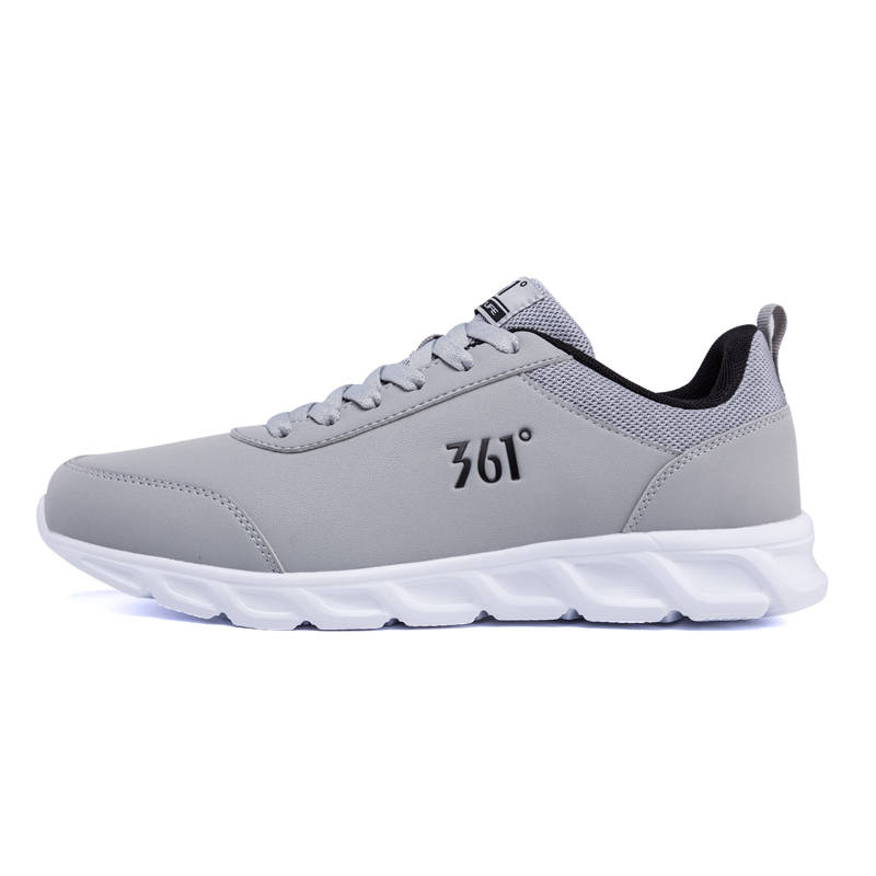 361° Cushioning Slip Resistant Abrasion Resistant Low top Running Shoes Men's Gray White