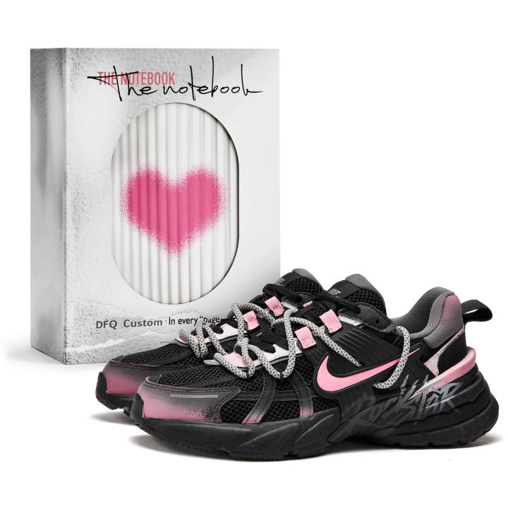 Nike Nike V2K Run Slip Resistant Slip Resistant Low top Casual Running Shoes Men's Black Pink