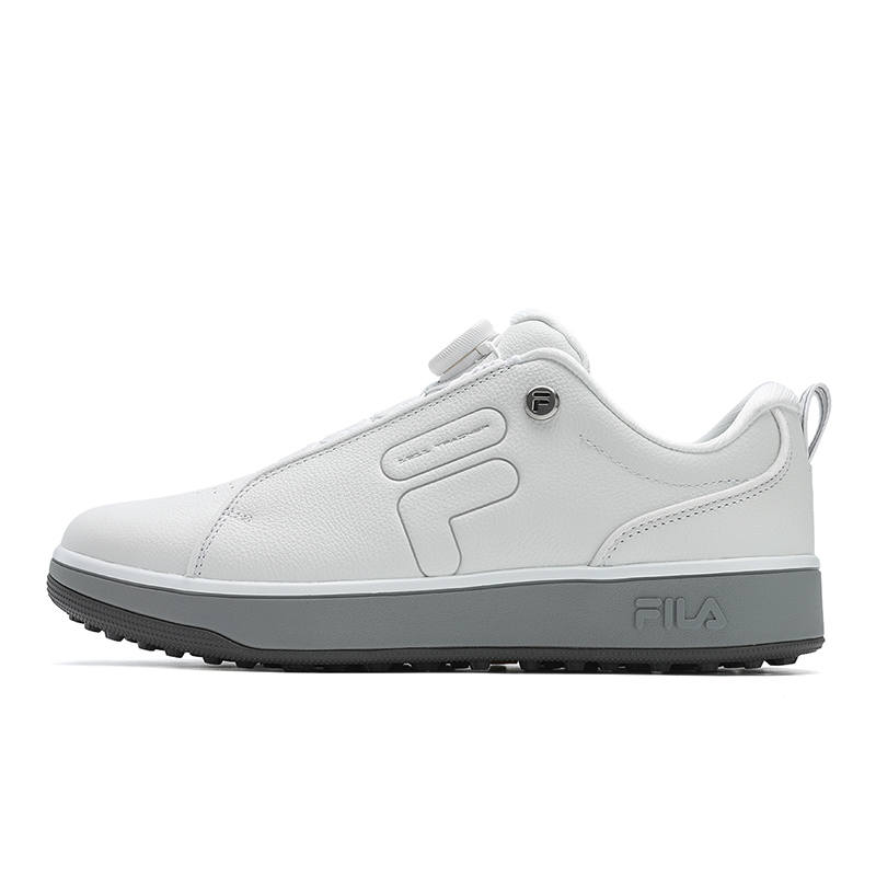 FILA GF 1911 Trainer Cow Leather Low top Golf Shoes Men's White Gray