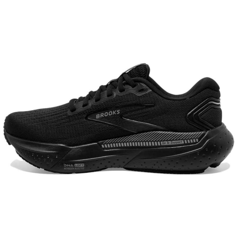 Brooks Glycerin GTS Anti Slip Wear Resistant Low Top Long Distance Running Shoes Men's Black