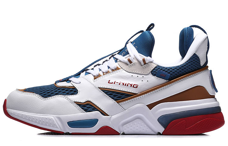 Li-Ning Li Ning 001 Running Shoes Men's Low Top White/Blue/Red