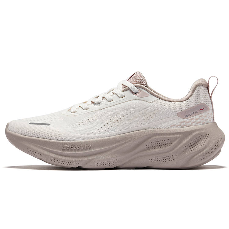 Erke Cushioning Breathable Rebound Low top Casual Running Shoes Women's Gray White