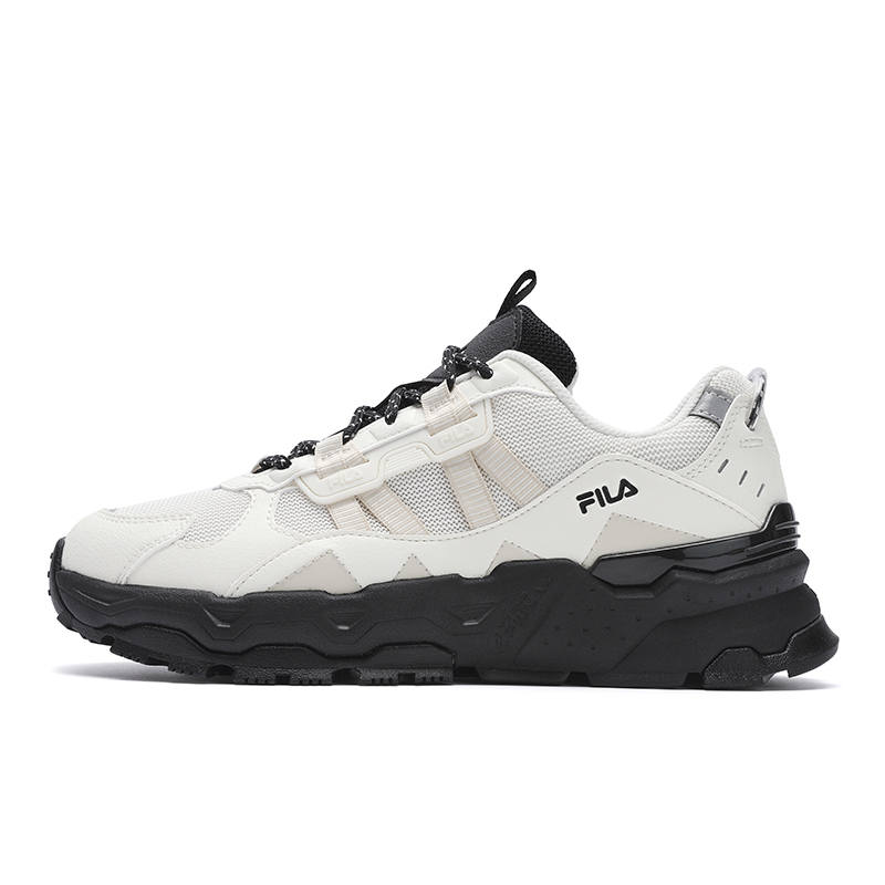 FILA Trek 1S Fabric Low top Running Shoes Women's White Black