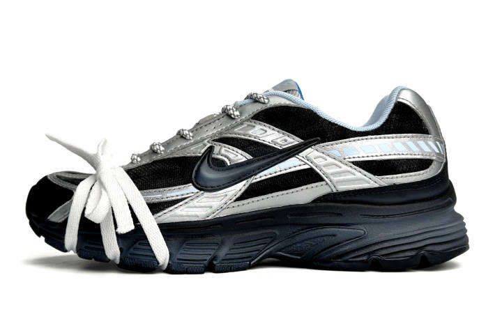 Nike Nike Initiator Leather Cushioning Slip Resistant Breathable Low top Casual Running Shoes Women's Black Silver