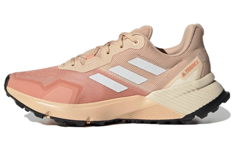 Adidas Adidas Terrex Soulstride Flow Slip Resistant Abrasion Resistant Low top Running Shoes Women's Brown Pink
